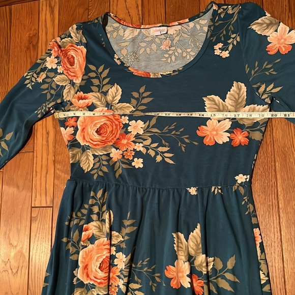 LuLaRoe floral fit and flare maxi XL - Picture 4 of 9